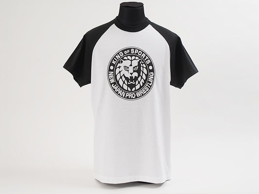 Black 'King Of Sports' Classic Lion Mark Baseball Sleeve T-Shirt Pwcatalog