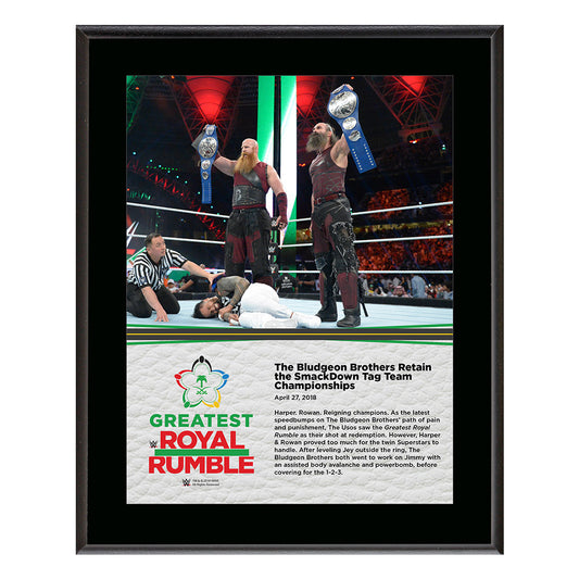 Bludgeon Brothers Greatest Royal Rumble 2018 10 x 13 Photo Plaque Pwcatalog