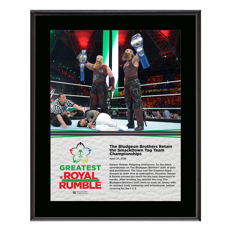 Bludgeon Brothers Greatest Royal Rumble 2018 10 x 13 Photo Plaque Pwcatalog