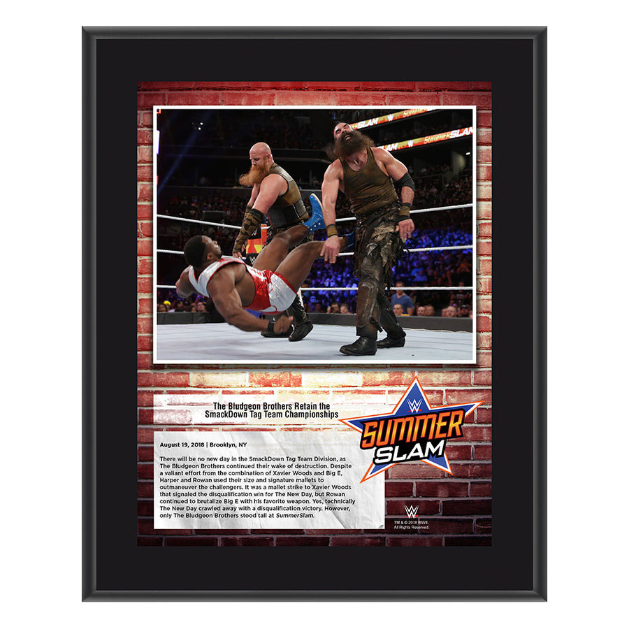 Bludgeon Brothers SummerSlam 2018 10 x 13 Commemorative Plaque