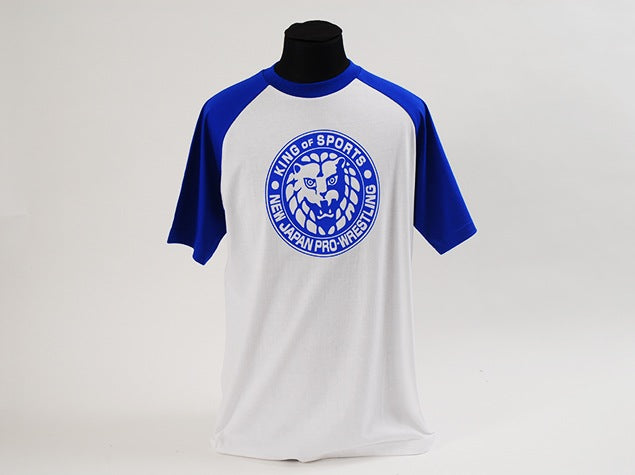 Blue 'King Of Sports' Classic Lion Mark Baseball Sleeve T-Shirt Pwcatalog