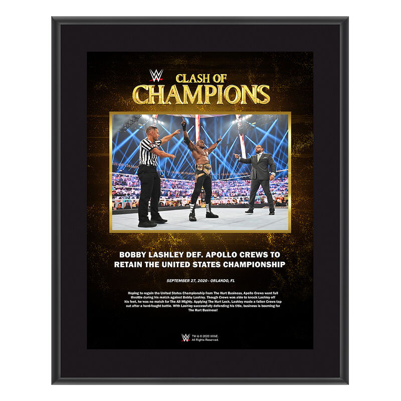 Bobby Lashley Clash of Champions 2020 10 x 13 Commemorative Plaque