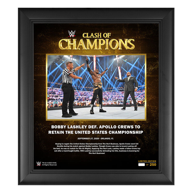 Bobby Lashley Clash of Champions 2020 15 x 17 Commemorative Plaque Pwcatalog