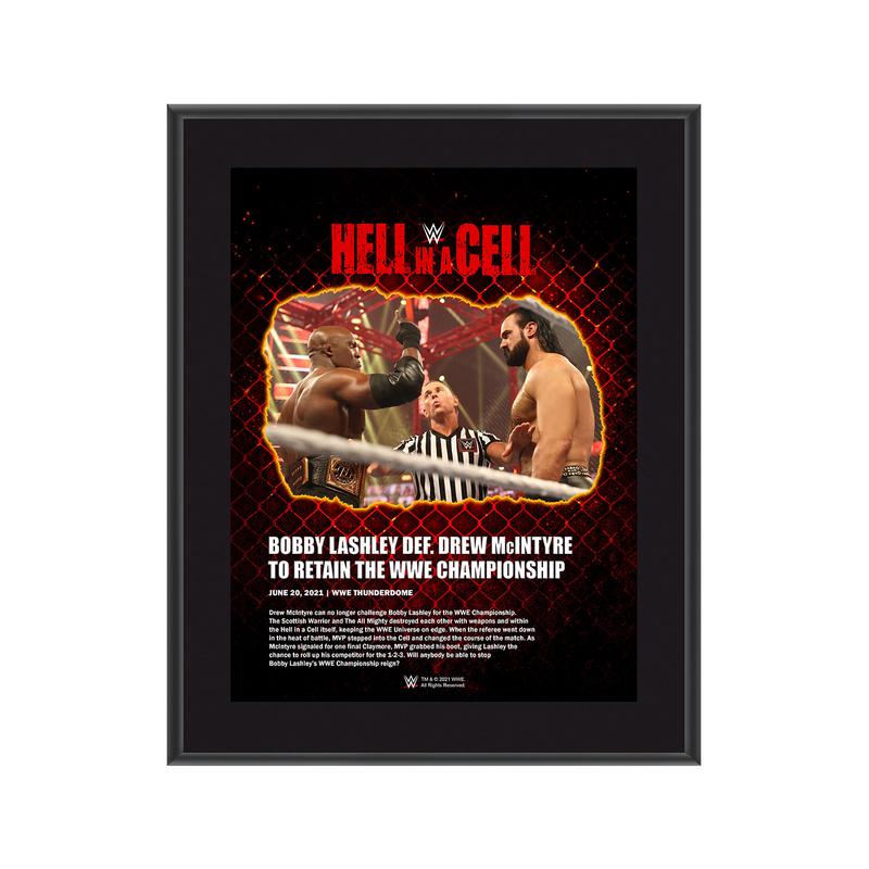 Bobby Lashley Hell in A Cell 2021 10 x 13 Commemorative Plaque