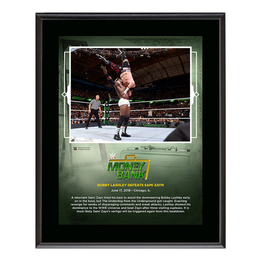 Bobby Lashley Money in The Bank 2018 10 x 13 Plaque