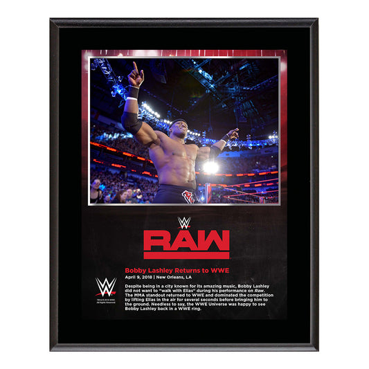 Bobby Lashley RAW New Orleans 10 x 13 Photo Plaque