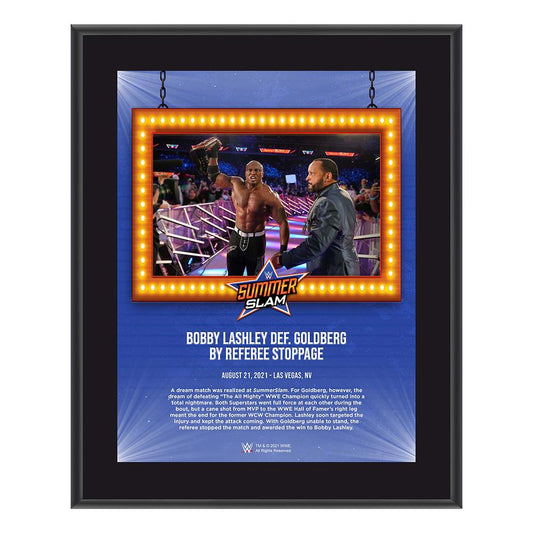 Bobby Lashley SummerSlam 2021 10x13 Commemorative Plaque