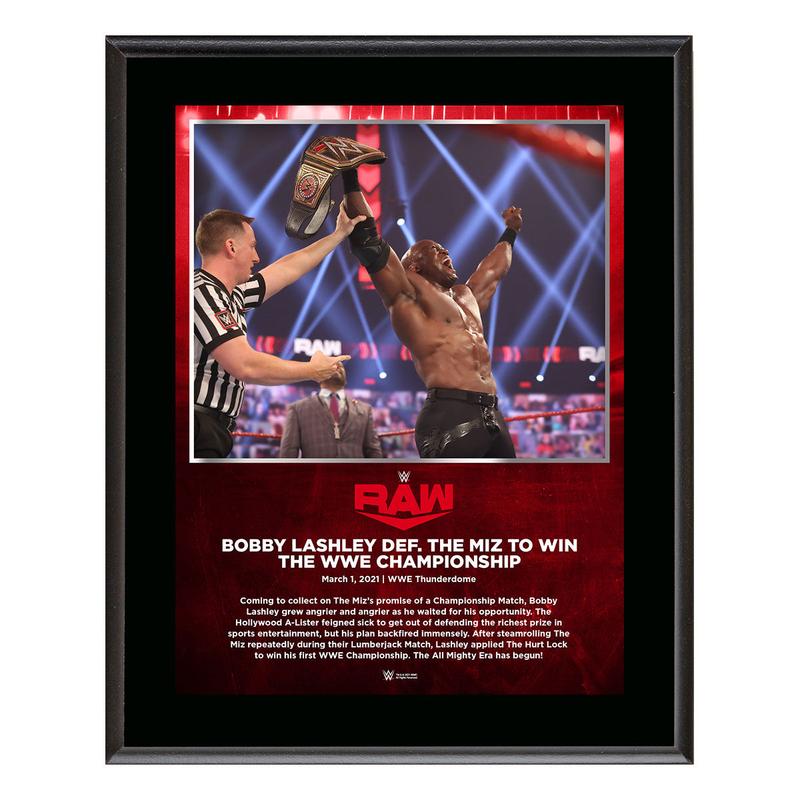 Bobby Lashley WWE Champion 10x13 Commemorative Plaque