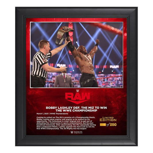 Bobby Lashley WWE Champion 15x17 Commemorative Plaque