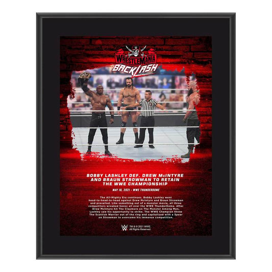 Bobby Lashley WrestleMania Backlash 2021 10x13 Commemorative Plaque