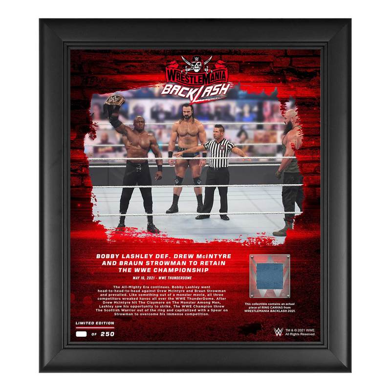 Bobby Lashley WrestleMania Backlash 2021 15x17 Commemorative Plaque