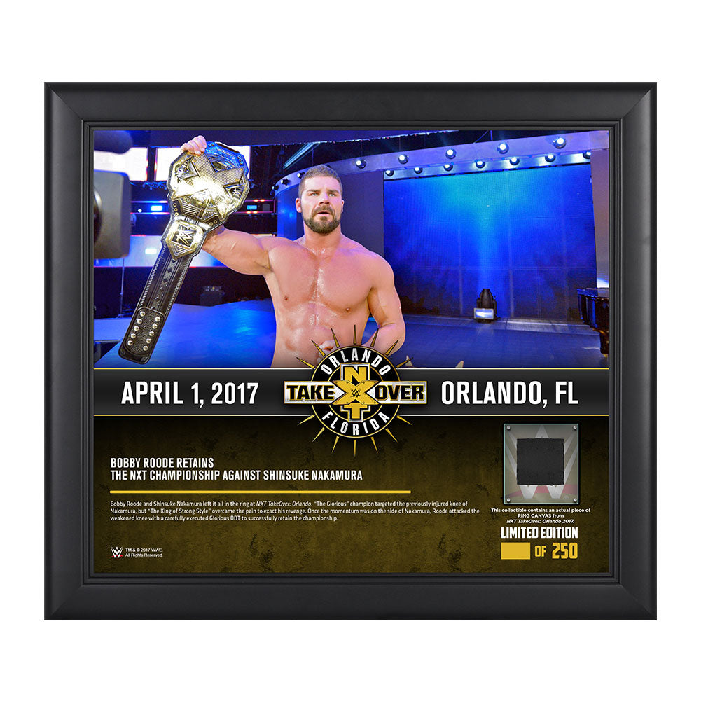 Bobby Roode NXT TakeOver Orlando 15 x 17 Framed Plaque w Ring Canvas Pwcatalog