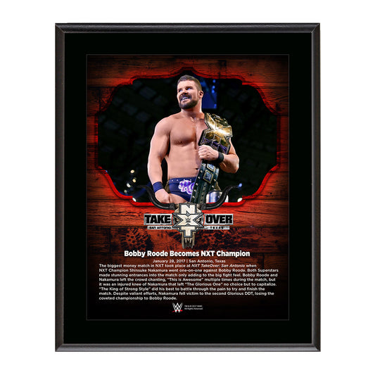 Bobby Roode NXT TakeOver San Antonio 10 x 13 Commemorative Photo Plaque