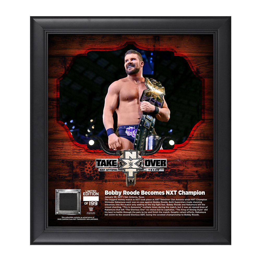 Bobby Roode NXT TakeOver San Antonio 15 x 17 Framed Plaque w Ring Canvas Pwcatalog