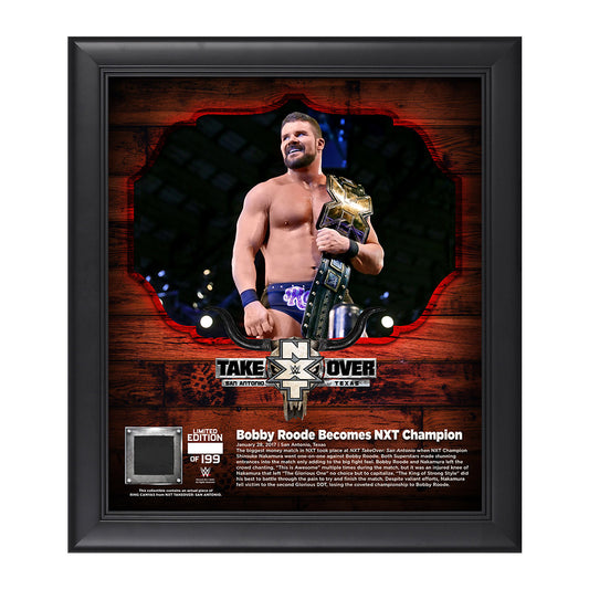 Bobby Roode NXT TakeOver San Antonio 15 x 17 Framed Plaque w Ring Canvas