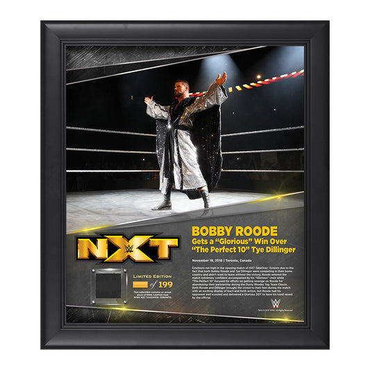 Bobby Roode TakeOver Toronto 15 x 17 Framed Plaque w Ring Canvas