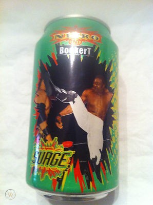 Surge Booker T WCW Soda Cans 1999 Set Of 5, Coca-Cola