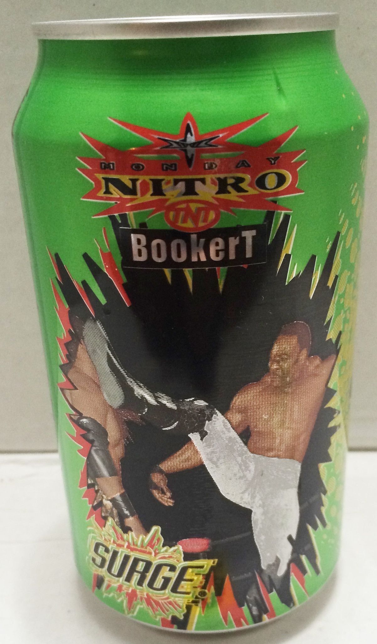 Surge Booker T WCW Soda Cans 1999 Set Of 5, Coca-Cola