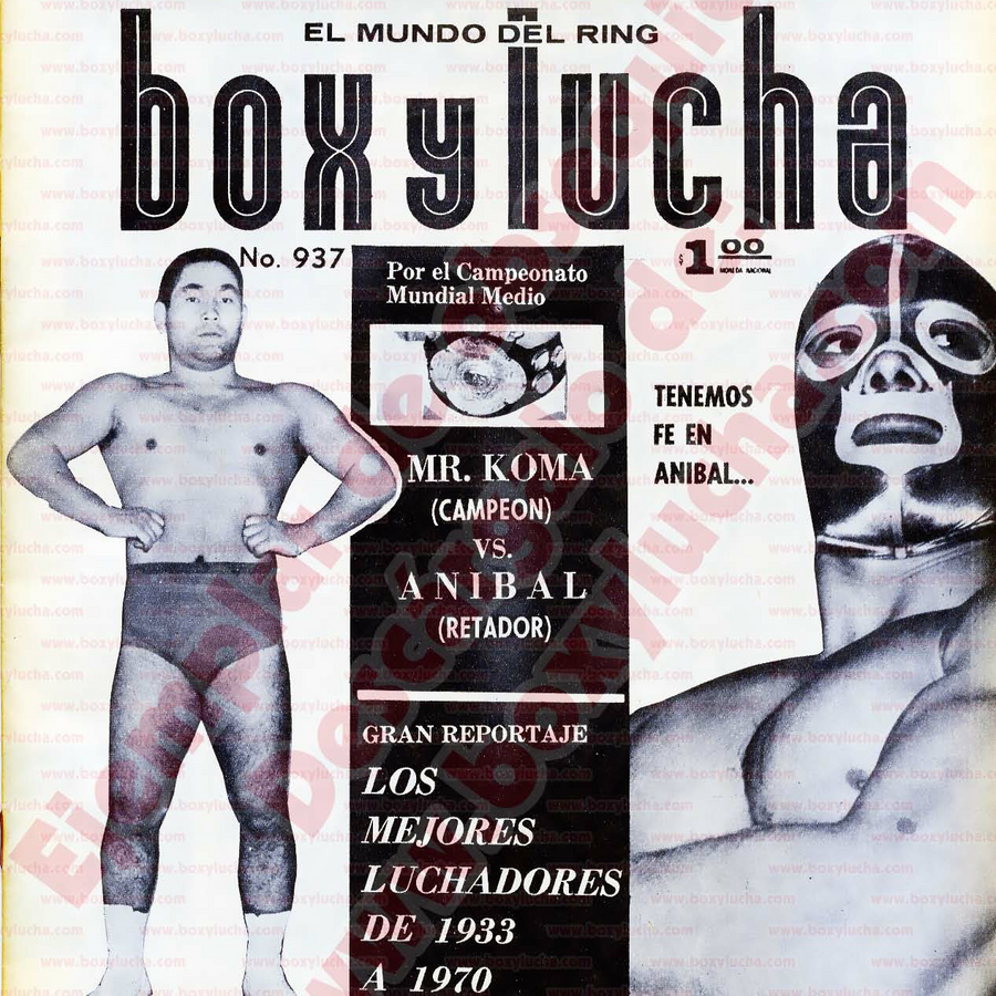 Box Y Lucha Volume 937 Magazine PWcatalog