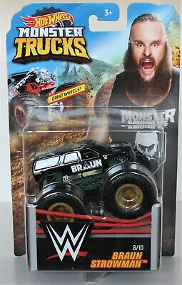 WWE Monster trucks Hot wheels Braun Strowman