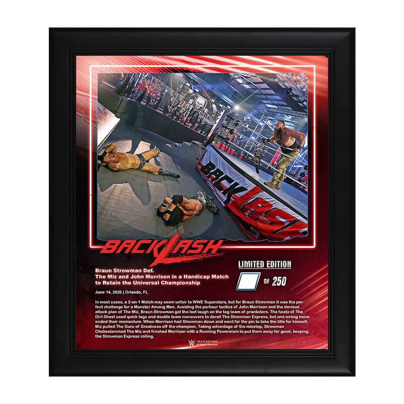 Braun Strowman Backlash 2020 15x17 Limited Edition Plaque Pwcatalog