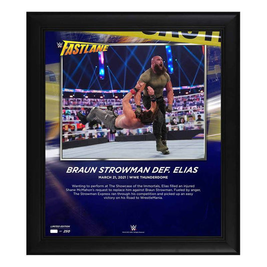 Braun Strowman FastLane 2021 15 x 17 Commemorative Plaque