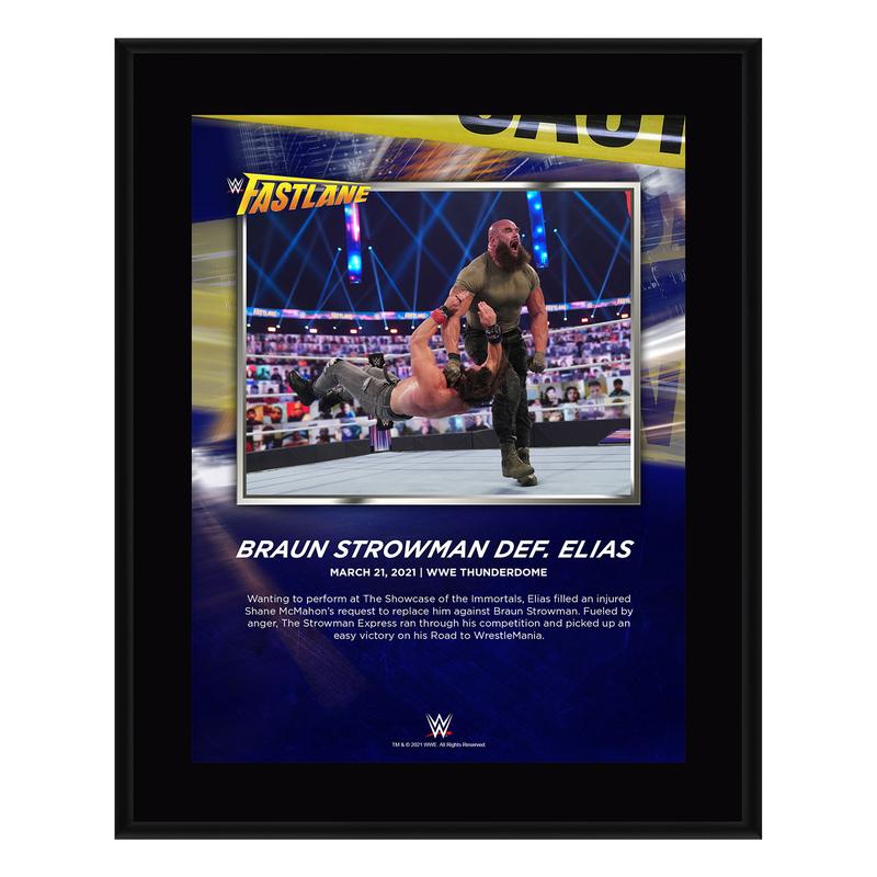 Braun Strowman Fastlane 2021 10 x 13 Commemorative Plaque Pwcatalog
