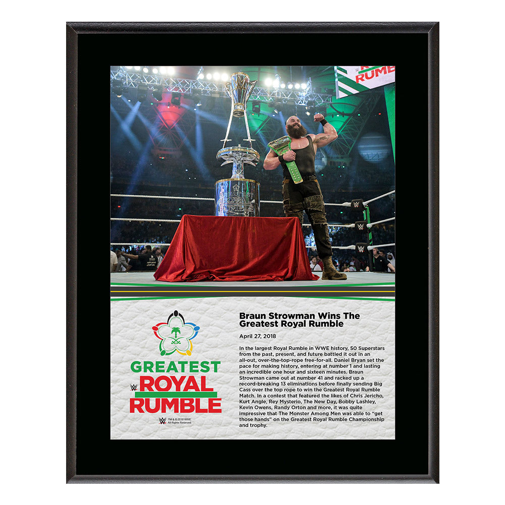 Braun Strowman Greatest Royal Rumble 2018 10 x 13 Photo Plaque