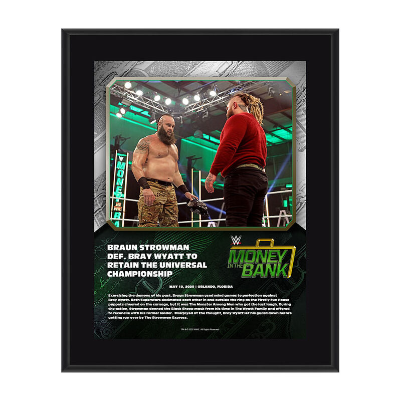 Braun Strowman Money In The Bank 2020 10 x 13 Limited Edition Plaque Pwcatalog