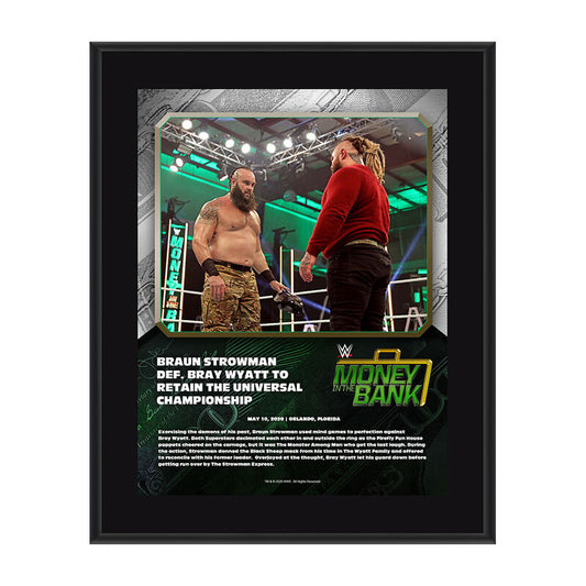 Braun Strowman Money In The Bank 2020 10 x 13 Limited Edition Plaque