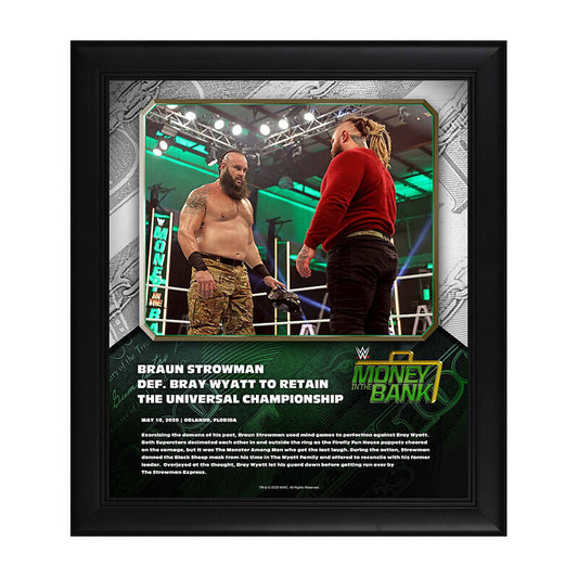 Braun Strowman Money In The Bank 2020 15 x 17 Limited Edition Plaque