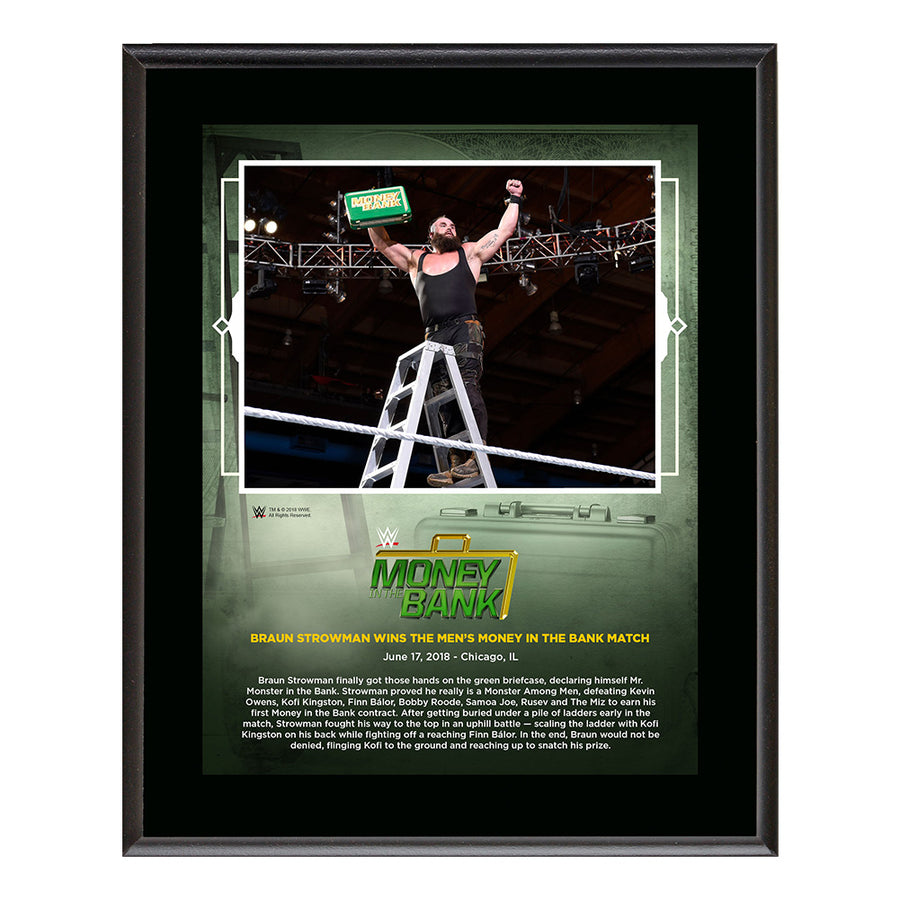 Braun Strowman Money in The Bank 2018 10 x 13 Plaque Pwcatalog