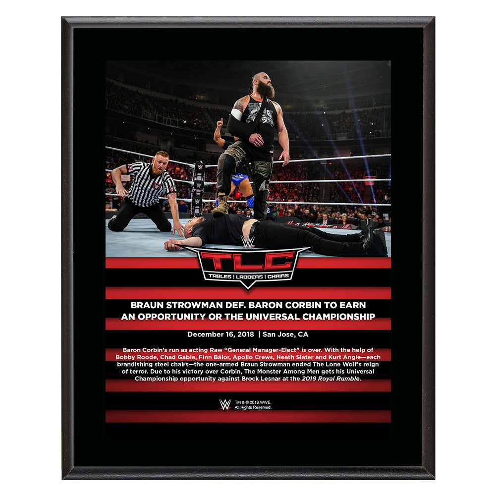 Braun Strowman TLC 2018 10 x 13 Commemorative Plaque