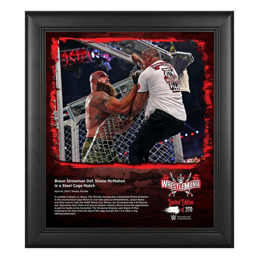 Braun Strowman WrestleMania 37 15x17 Commemorative Plaque