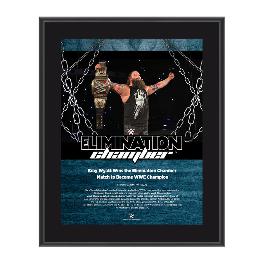Bray Wyatt Elimination Chamber 2017 10 x 13 Commemorative Photo Plaque