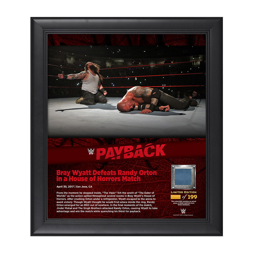 Bray Wyatt Payback 2017 15 x 17 Framed Plaque w Ring Canvas Pwcatalog