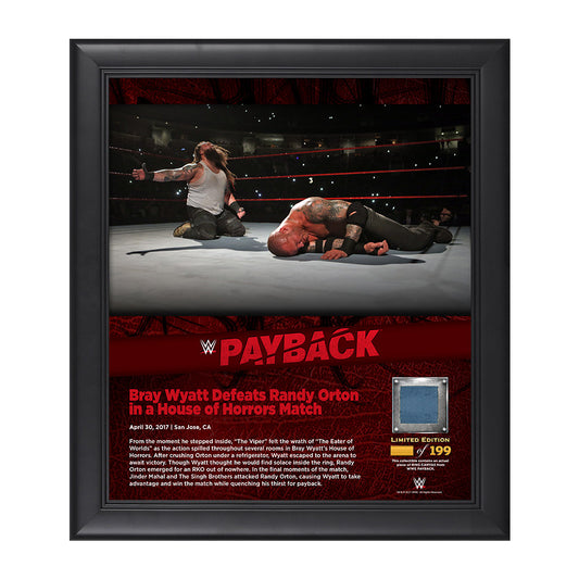 Bray Wyatt Payback 2017 15 x 17 Framed Plaque w Ring Canvas Pwcatalog