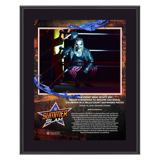 Bray Wyatt SummerSlam 2020 10x13 Commemorative Plaque Pwcatalog