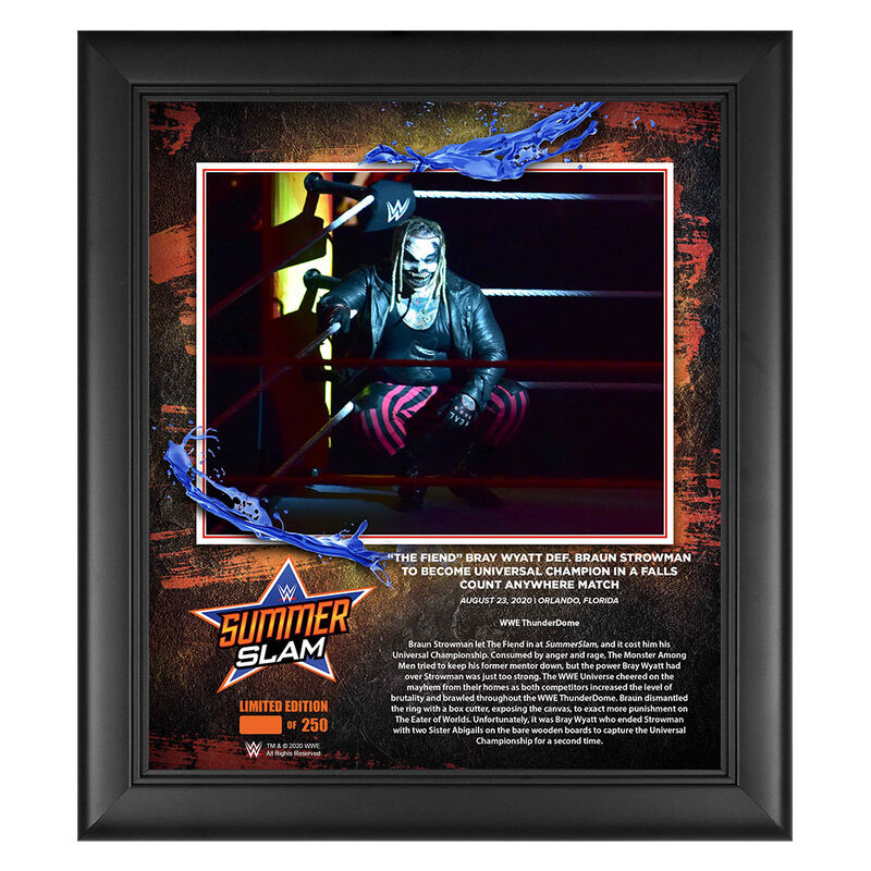 Bray Wyatt SummerSlam 2020 15x17 Commemorative Plaque