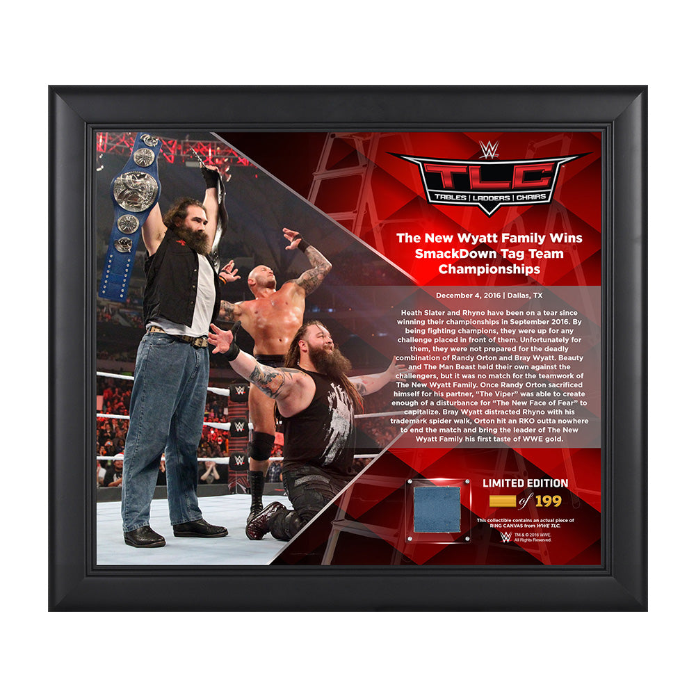 Bray Wyatt TLC 2016 15 x 17 Framed Plaque w Ring Canvas Pwcatalog