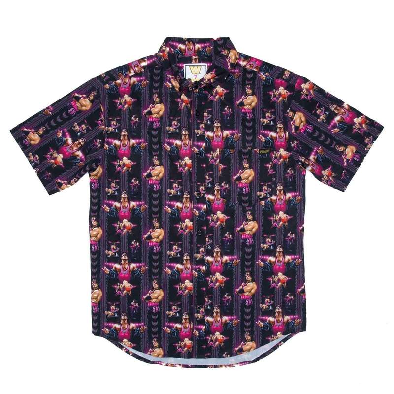 Bret Hart The Hitman RSVLTS Button Down Shirt Pwcatalog