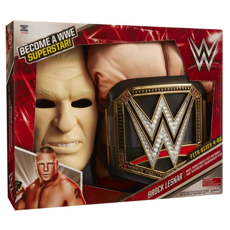 WWE Brock Lesnar costume with heavyweight championship title PWcatalog