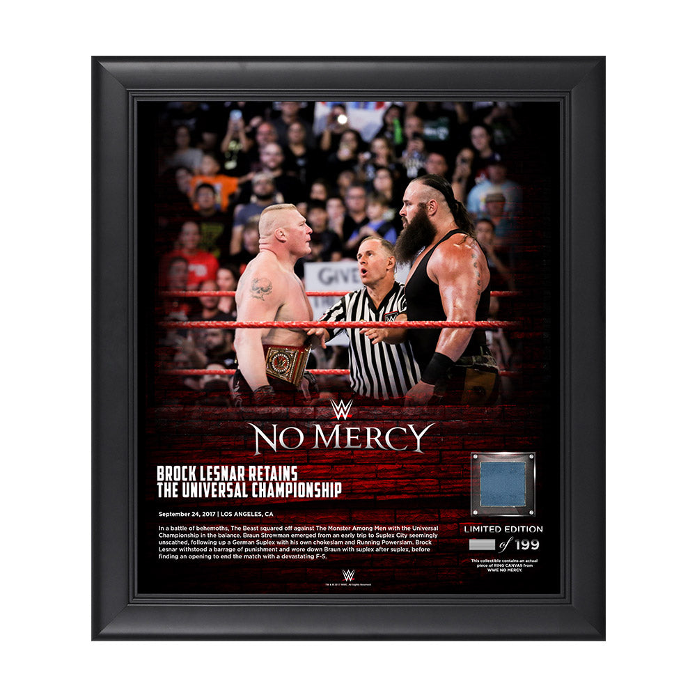 Brock Lesnar No Mercy 2017 15 x 17 Framed Plaque w Ring Canvas Pwcatalog