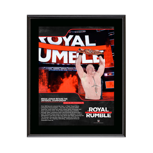 Brock Lesnar Royal Rumble 2018 10 x 13 Commemorative Photo Plaque Pwcatalog