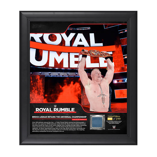 Brock Lesnar Royal Rumble 2018 15 x 17 Framed Plaque w Ring Canvas Pwcatalog