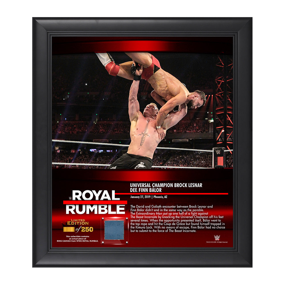 Brock Lesnar Royal Rumble 2019 15 x 17 Framed Plaque w Ring Canvas Pwcatalog