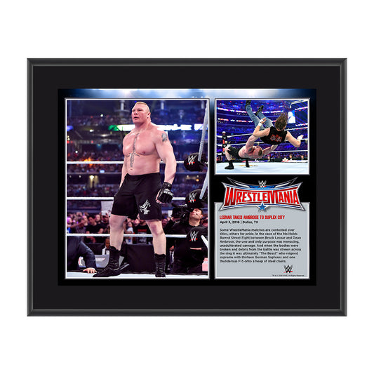 Brock Lesnar WrestleMania 32 10 x 13 Photo Collage Plaque Pwcatalog