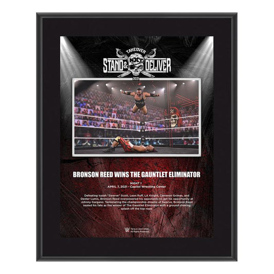 Bronson Reed NXT TakeOver Stand & Deliver 10x13 Commemorative Plaque Pwcatalog
