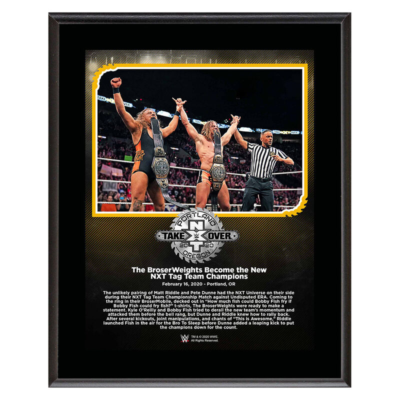 Broserweights NXT TakeOver Portland 10 x 13 Limited Edition Plaque Pwcatalog