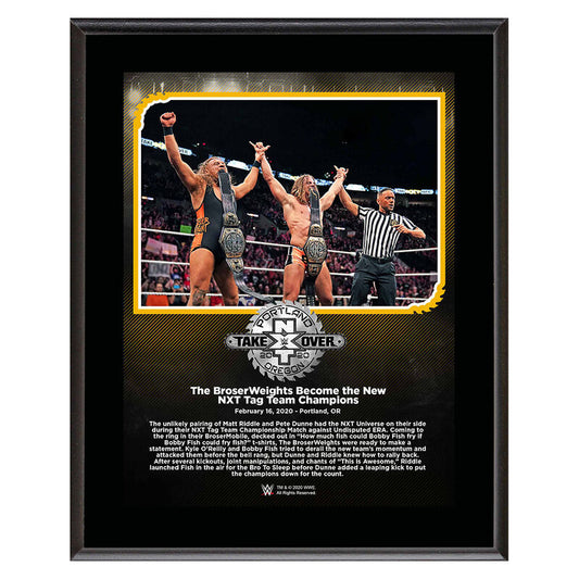 Broserweights NXT TakeOver Portland 10 x 13 Limited Edition Plaque Pwcatalog